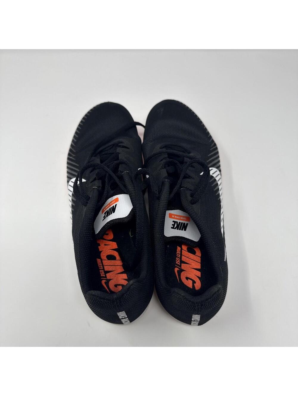 Nike Zoom Rival Track Shoes Black White And Orange Size 9 Mens - Picture 2 of 5